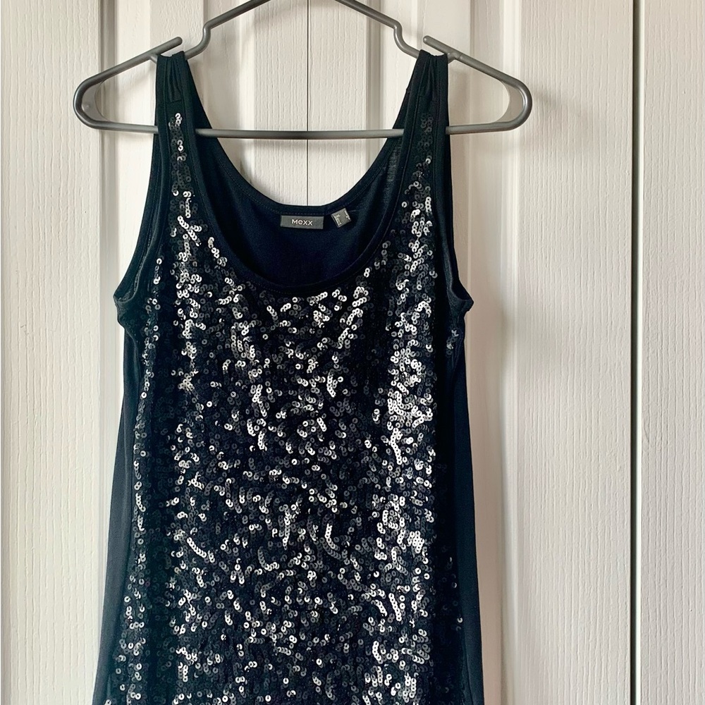Mexx Black Sequin Tank Top